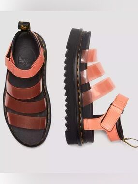 Dr Martens Blaire jelly platform sandal coral 5